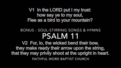 Psalm 11 Faithful Word Baptist