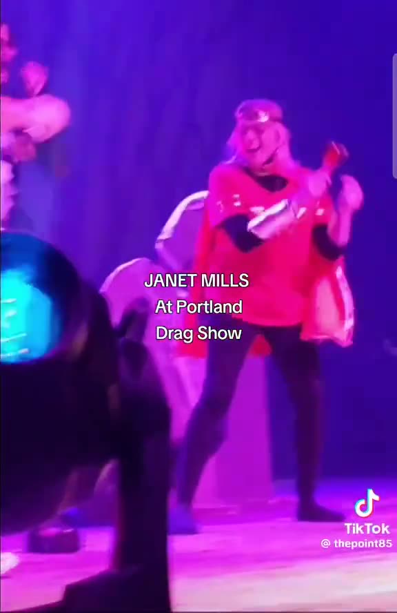 This is the Governor of Maine at a drag show. __In related news, shrooms are awesome