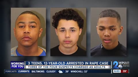 12-year-old black teens arrested in rape case