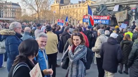 A protest against arms supplies to Kiev and the Ukraine Summit in Paris