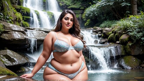 "Empowering Curves: AI-Generated Plus-Size Beauty Concepts"