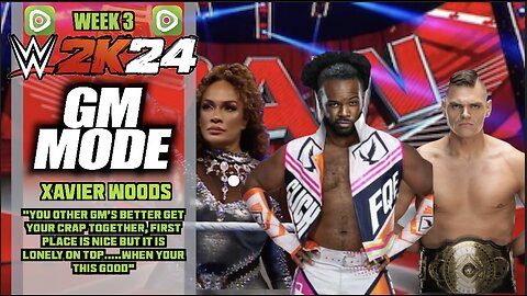 WWE2K24 MY GM MODE WEEK 3. BRON BREAKER VS RANDY ORTON, GUNTHER VS SETH ROLLINS FOR NXT TITLE