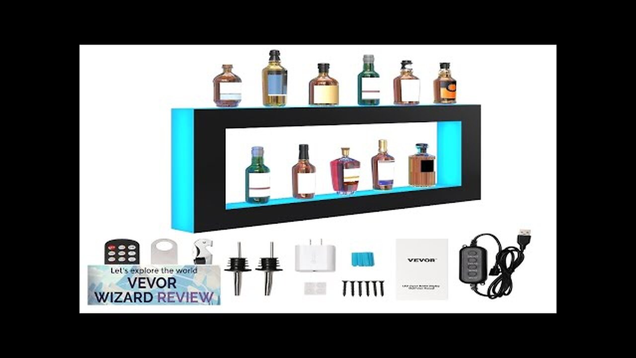 VEVOR LED Lighted Liquor Bottle Display Bar Shelf RF & App Control Review