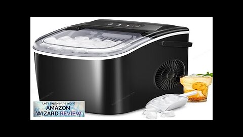 Kismile Ice Makers CountertopPortable Ice Maker Machine with Handle26Lbs/24H9 Bullet Ice Review