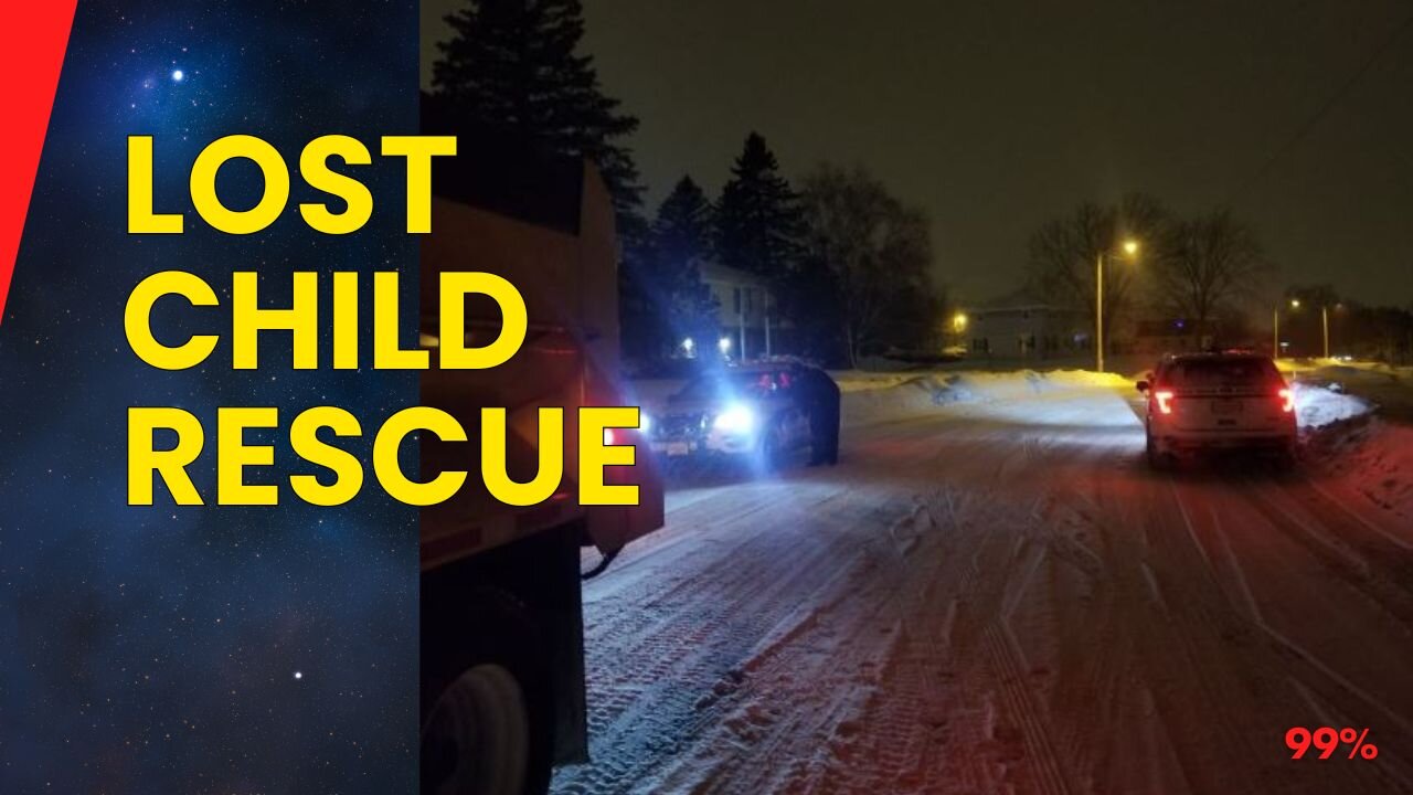 Snowplow Driver Spots 'Animal': Turns Out to Be a Lost Child - Must-Watch Rescue!