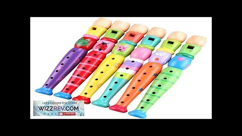 1Pc Wooden Cartoon Flute Children Clarinet 6-Hole Piccolo Baby Toys Musical Instrument Review