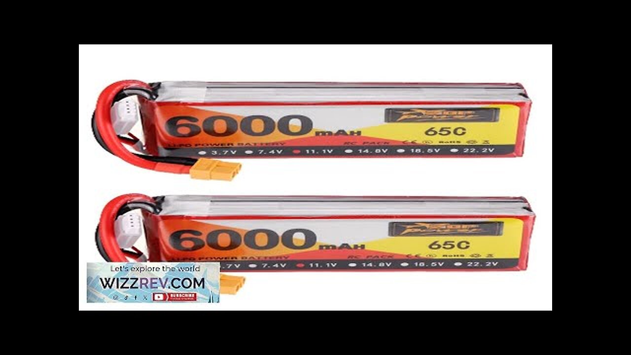 2PCS ZOP Power 11.1V 6000mAh 65C 3S Lipo Battery XT60 Plug Review