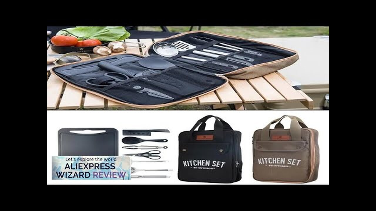 8pcs Camping Kitchen Cookware Set Portable Outdoor Travel Utensils Stainless Steel Cooking Review