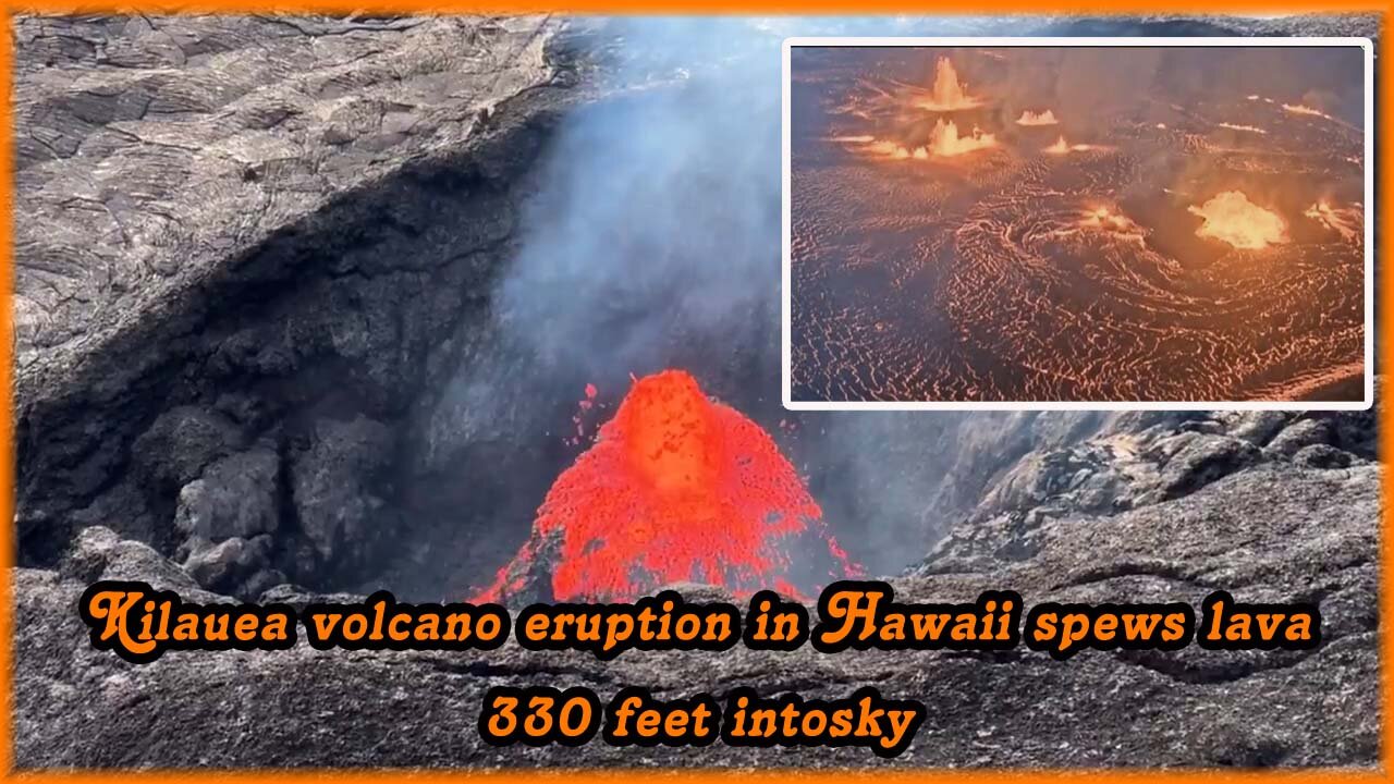 Kilauea volcano eruption in Hawaii spews lava 330 feet intosky #volcano #eruption #lava #rimpactx