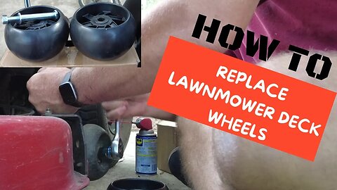 How to change riding lawn mower deck wheels