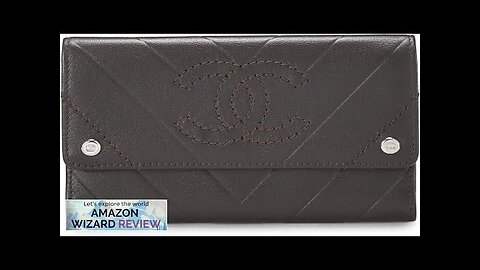 CHANEL Pre-Loved Brown Calfskin Chevron Wallet BrownClassic Chanel fold-over flap wallet Review