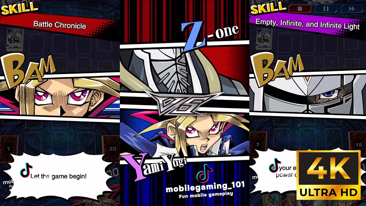 [4K Raw Uncut] Yami Yugi Dark Magician VS Z-one Timelords , 闇遊戯 VS ゾーン , 遊☆戯☆王 デュエルリンクス