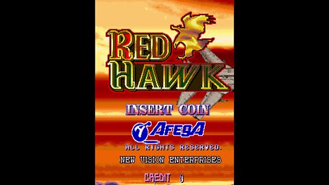 Red Hawk Arcade Game, Afega 1997, Longplay