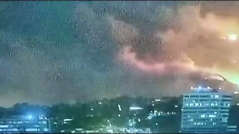 UFO over California fire?