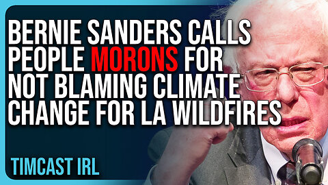 Bernie Sanders Calls People MORONS For Not Blaming Climate Change For LA Wildfire Disaster
