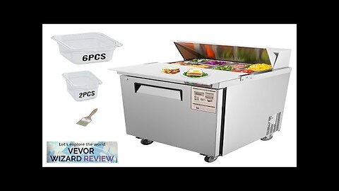 VEVOR Sandwich Prep Table 7.42 Cu. Ft. Salad Single-door Refrigerated Prep Table Review