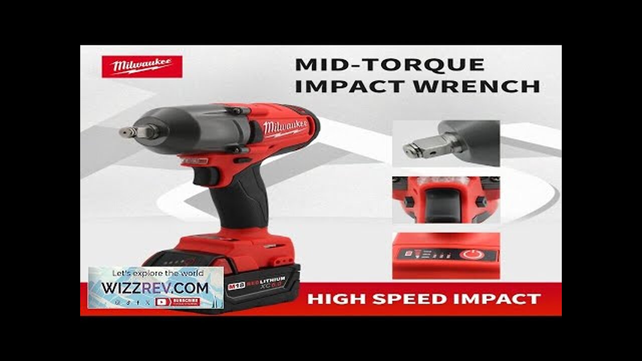 Milwaukee High Torque Impact Professional Wrench Rechargeable 18V Lithium Battery Car Truck Review