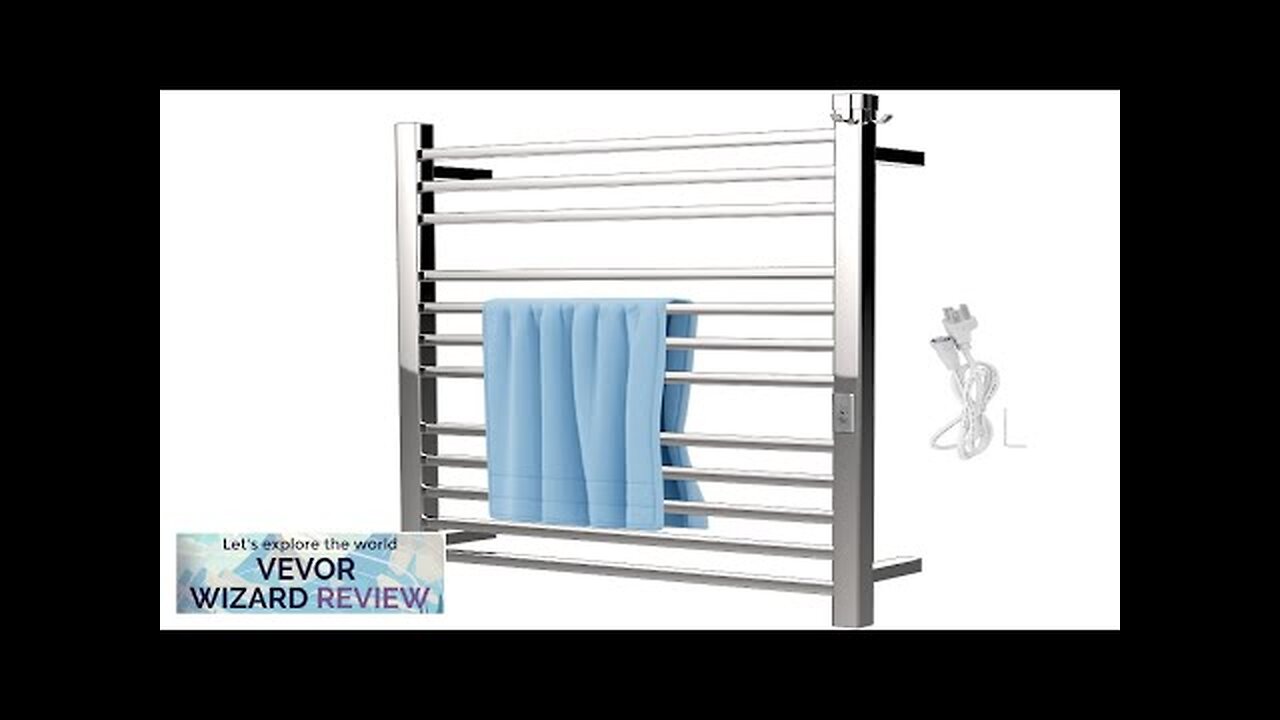 VEVOR Heated Towel Rack 12 Bars Design Mirror Polished Stainless Steel Electric Review