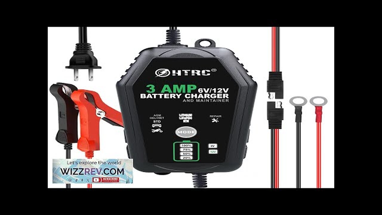 HTRC Battery Charger 6V 12V 3A 60W Car Motorcycle Charging Repair Review