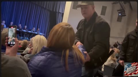 Leftist thrown out of town hall look at the arrogance and self entitlement