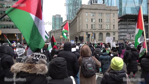 Stand for the Children of Gaza - Toronto Protest - Bay and Front Street (timelapse at end)