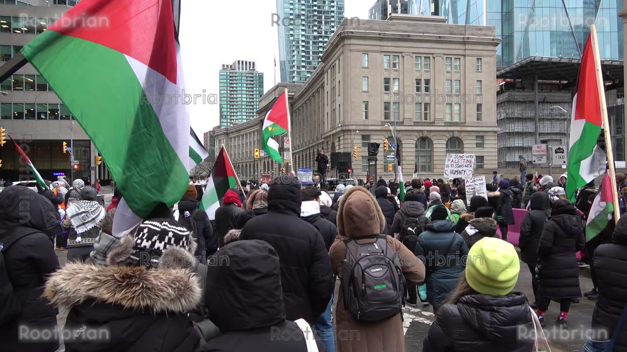 Stand for the Children of Gaza - Toronto Protest - Bay and Front Street (timelapse at end)