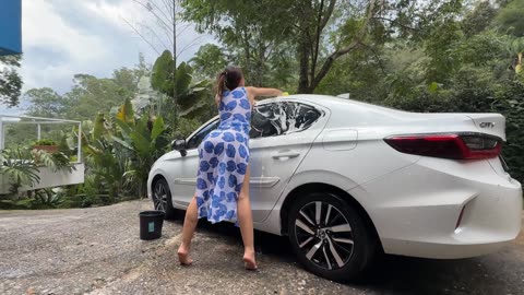 TRANSPARENT CLEANING THE CAR 4K