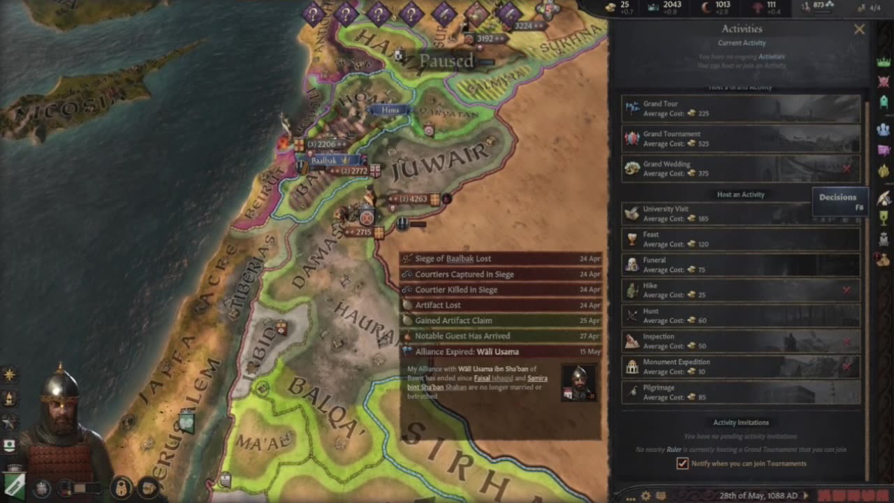 The Sheikh of Druze EP 4 (Crusader Kings III) Advanced Difficulty Character.