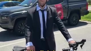 Steve Erceg Recreate the Michael Scott Bike Riding Scene from The Office