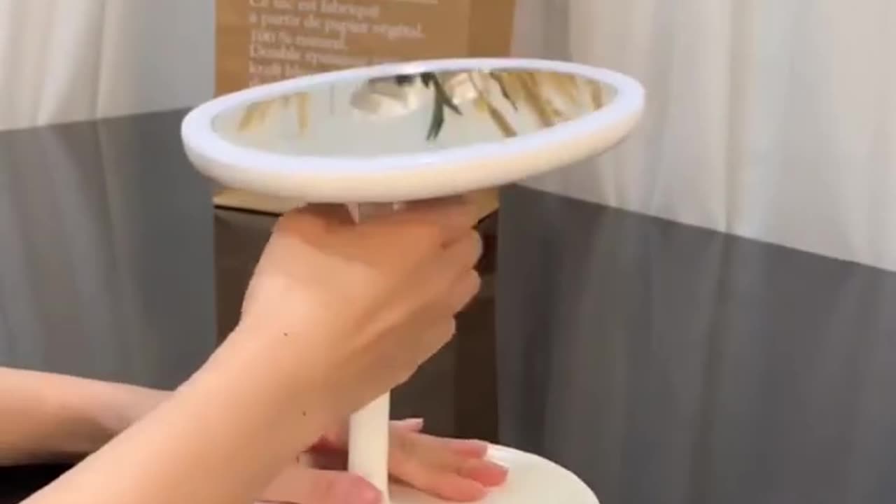 LED Smart Makeup Mirror Antler Design with Wireless Charging