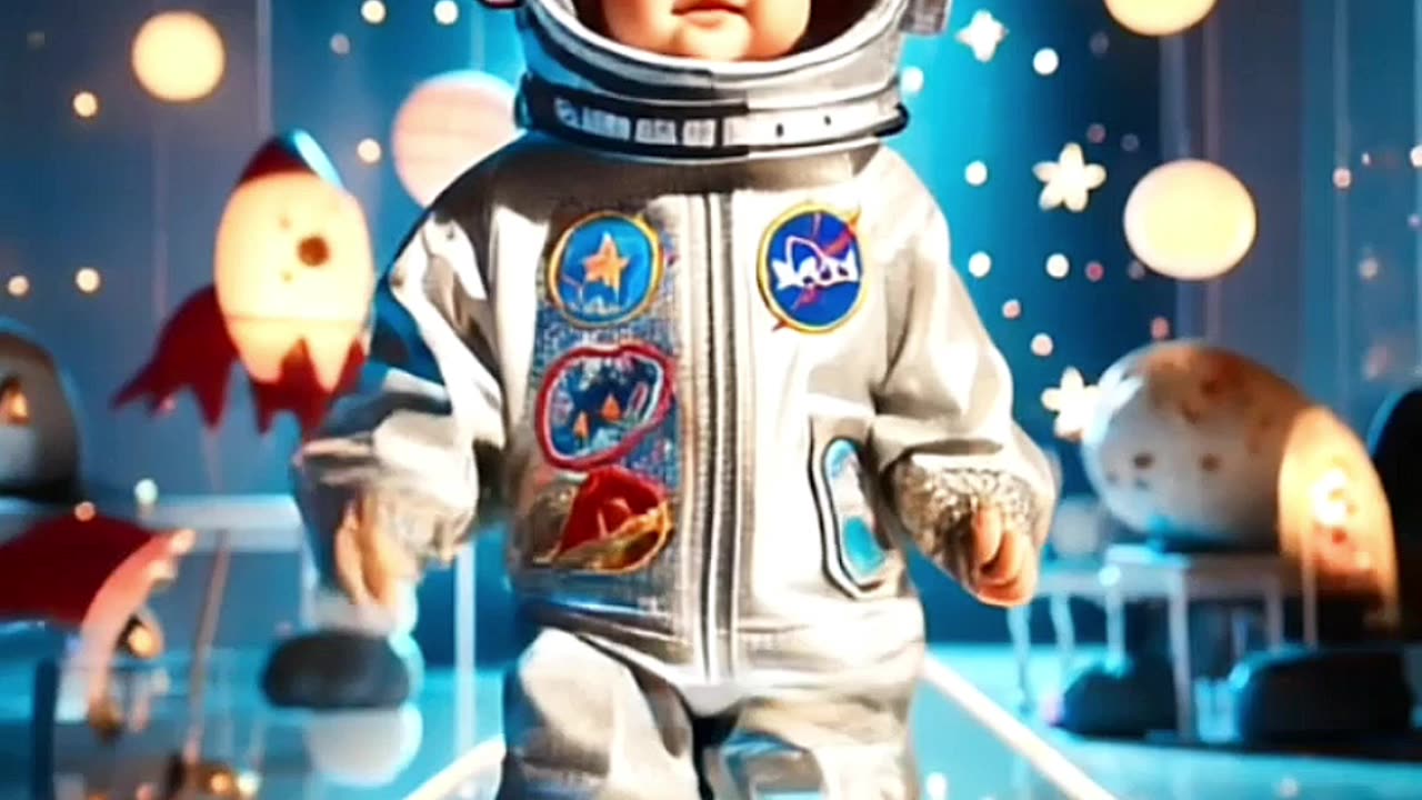 Baby Astronaut Takes the Cosmic Runway #shorts #trending #usa