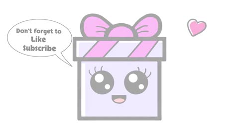 How to draw a cute present step by step