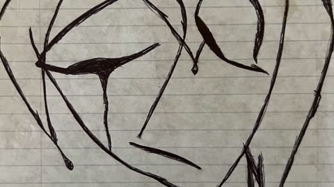 🎭 Abstract Jester #3 – A simple Abstract Jester Drawing by Jester Mayhone