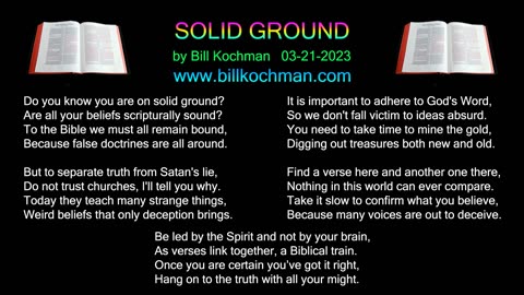 SOLID GROUND -- an original song by Bill Kochman.