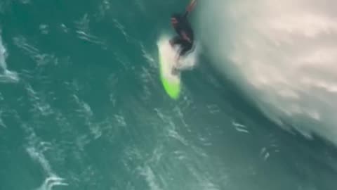 Massive wave sweeps away surfer in North Hawaii