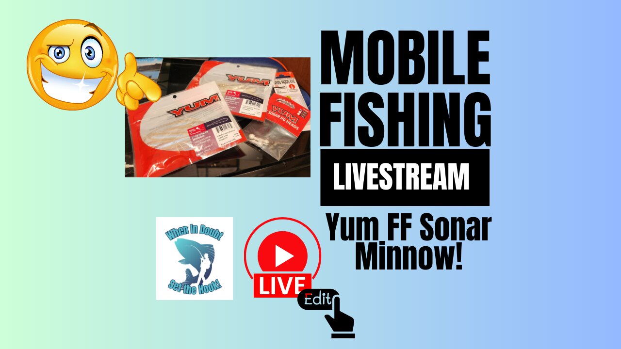 More Pond Ultralight Baitcasting with the Yum Sonar Minnow #mobile #Fishing #livestream - Edited