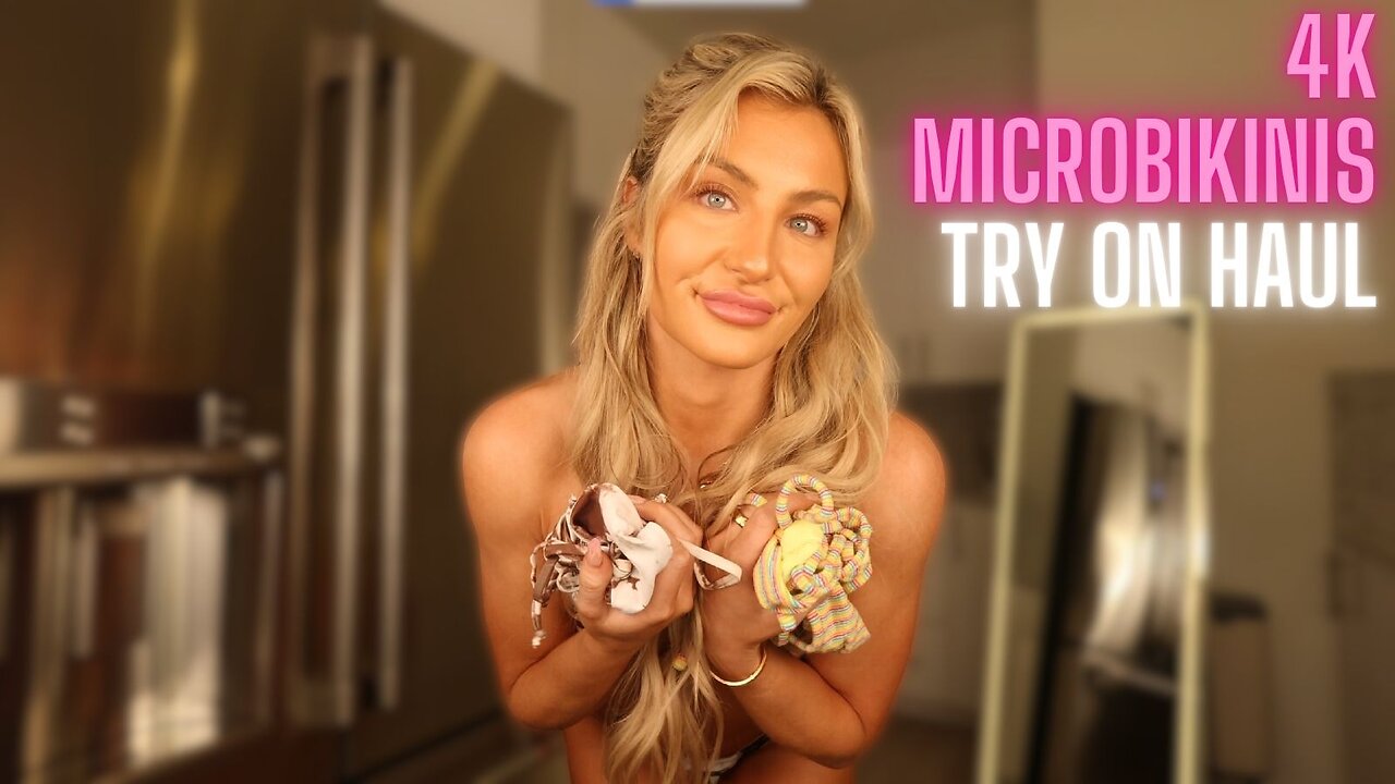 4K MICRO BIKINIS TRY ON HAUL with Mirror View! | TAYLOR SKULLY