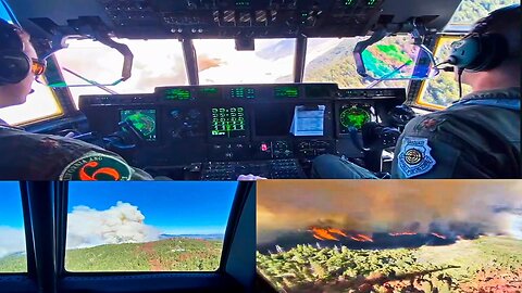 MAFFS C-130 aerial firefighting for the Borel fire!