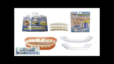 New Dental Fake Teeth Denture Veneers Temporary Upper Lower Snap Brace Flexible Review