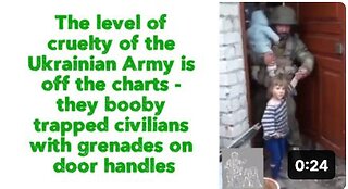 Cruelty of the Ukrainian Army is off the charts - they booby trapped civilians with grenades