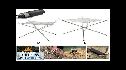 Portable Camping Fire Pit Grill Stainless Steel Mesh Fire Pit Wood Stove Review