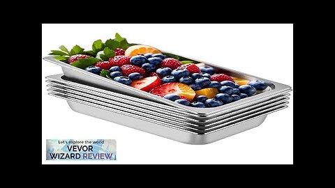 VEVOR 6 Pack Steam Table Pans 20.9 x 12.8 x 3.9 Inch Review