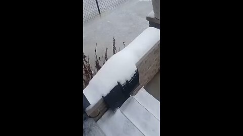 Freezing flooded street