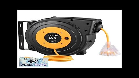 VEVOR Retractable Extension Reel Heavy Duty 12AWG/3C SJTOW Power Cord 45 FT Review