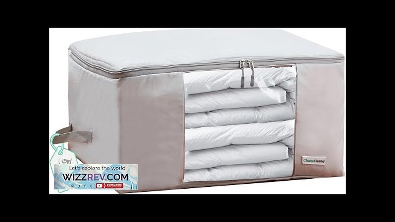 Comforter Storage Bag Folding Organizer bag for King/Queen Comforters Pillows Blankets Review