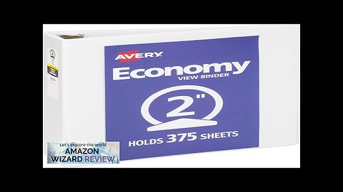 Avery Economy View 3 Ring Binder 2" Round Rings 1 White Binder Review