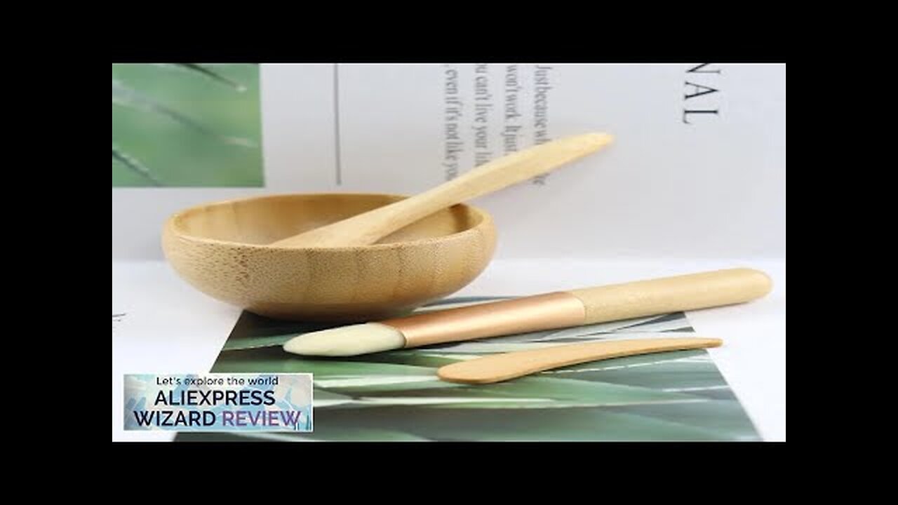 1Pcs Natural Bamboo Make Up Bowls Set with Spoon and Spatual Review