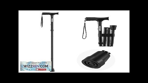 Walking Cane Folding Walking Stick with 5-Level Adjustable Height Anti-Slip Tip Review