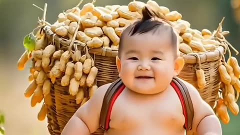 Adorable Baby’s Peanut Adventure