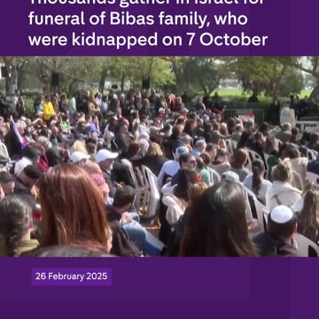 The funeral of three members of the Bibas family 😭😭😭